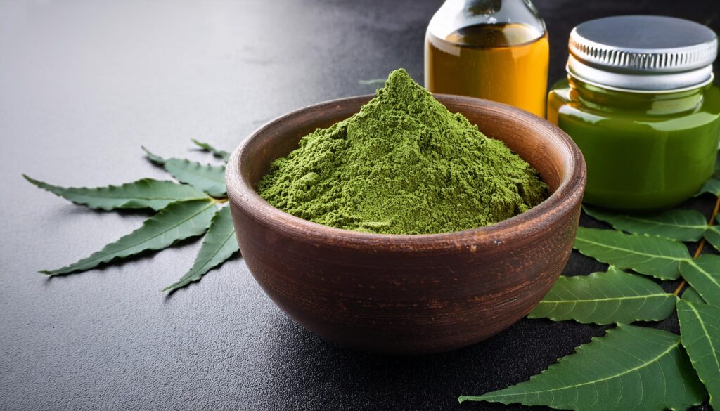 neem leaves paste and triphala powder for dental health