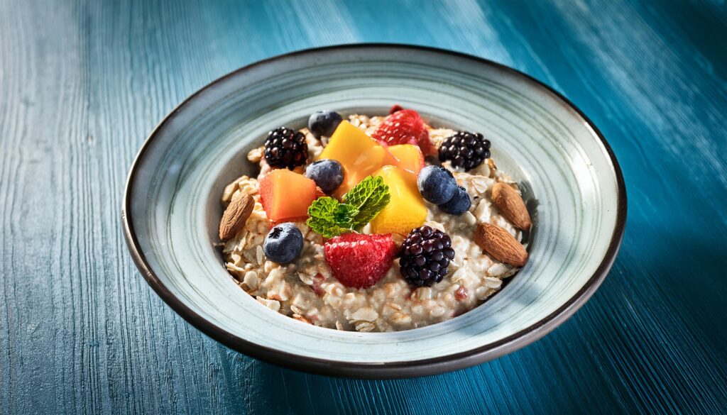oatmeal with fruits and nuts healthy breakfast ideas vegetarian meal