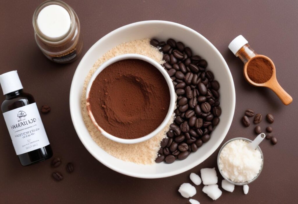 coffee scrub, natural skin care products