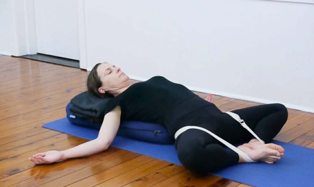 suptabaddhakonasana hip opener series for women